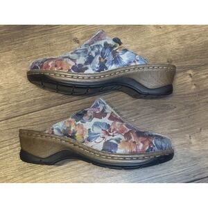 josef seibel womens shoes 6 Leather Slip On Floral Comfort Walking